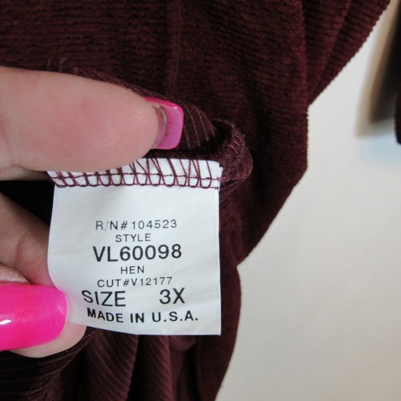 Vikki Vi Burgundy Red Long Duster Cardigan Sweater Jacket Plus Size 3X - Picture 7 of 10